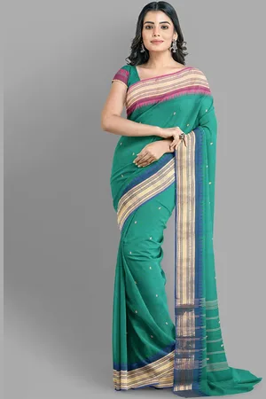 The Chennai Silks Pure Cotton Fusion Chettinad Saree