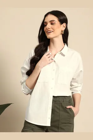 Mast & Harbour Pocket Detail Pure Cotton Longline Casual Shirt