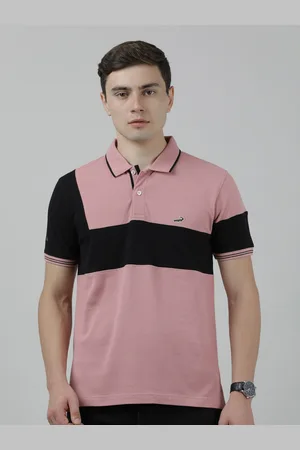 Crocodile Colourblocked Polo Collar Slim Fit Cotton T-shirt