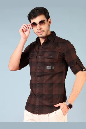 V-Mart Men Opaque Checked Casual Shirt