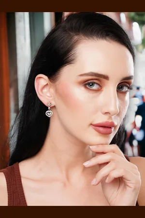 HOT AND BOLD Rose Gold Plated Geometric Drop Earrings