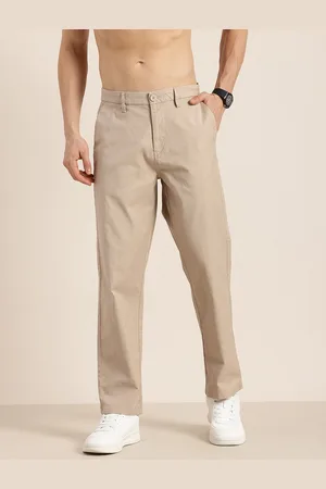 HERE&NOW Men Textured Regular Trousers