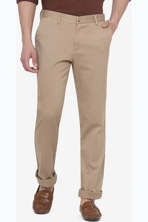 Greenfibre Men Khaki Slim Fit Chinos Trousers