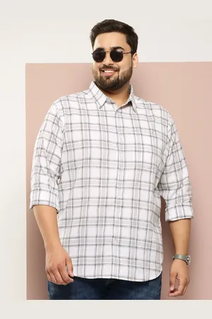 Sztori Men Plus Size Classic Checked Casual Shirt