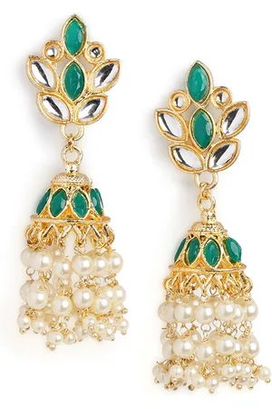 HOT AND BOLD Gold-Plated Dome Shaped Jhumkas Earrings