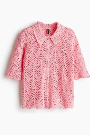 H&M Short-Sleeved Pointelle-Knit Shirt