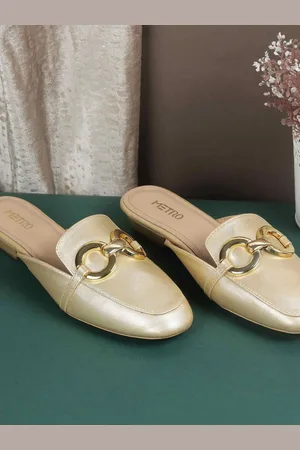Metro Block Mules with Buckles