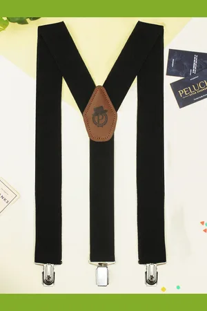 PELUCHE Men Black Solid Suspenders