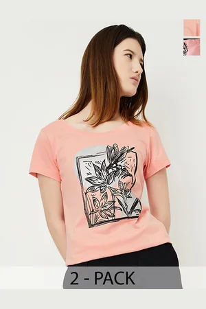 Max Collection Women Graphic Printed T-Shirt - Pack of 2
