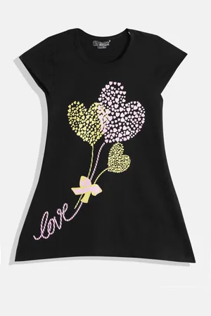 Eteenz Girls Premium Cotton Graphic Print A-Line Dress