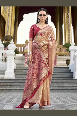 KIMISHA Paisley Zari Tissue Banarasi Saree