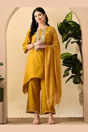 Myshka Women Regular Kurta with Trousers & With Dupatta