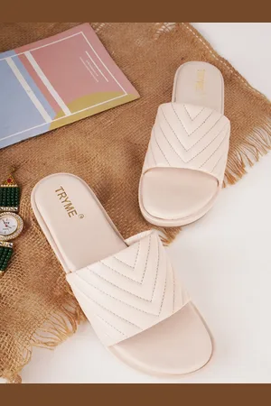 THE WHITE POLE Textured Open Toe Flatform Heels