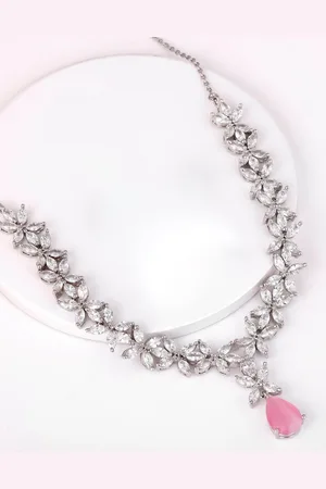 GIVA Sterling Silver Rhodium-Plated Necklace