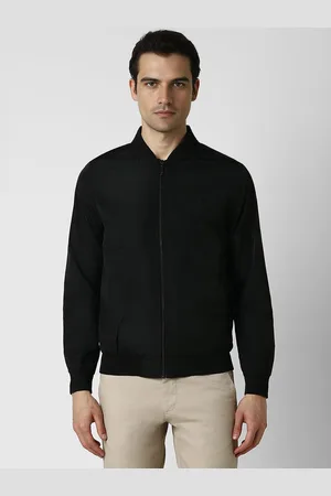 V Dot Men Stand Collar Bomber Jacket