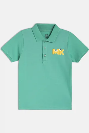 MINI KLUB Boys Solid Polo Collar Cotton T-shirt
