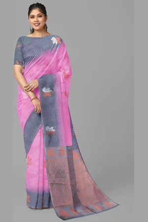 The Chennai Silks Striped Art Silk Fusion Ilkal Saree