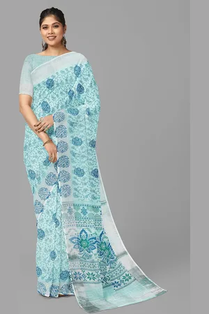 The Chennai Silks Ethnic Motifs Linen Blend Bhagalpuri Saree