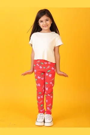 Anthrilo Girls Round Neck T-shirt With Leggings