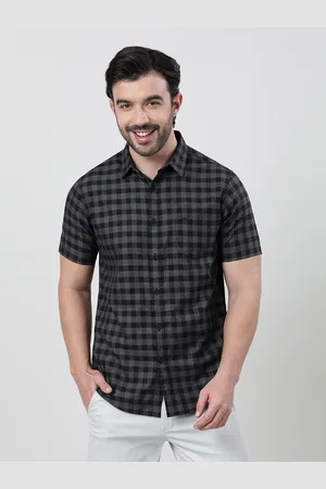 Crocodile Classic Buffalo Checked Cotton Casual Shirt
