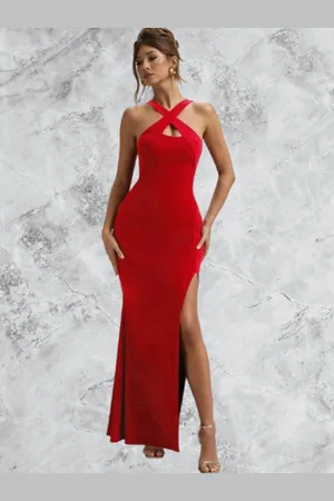 Moda Rapido Crepe Bodycon Maxi Dress