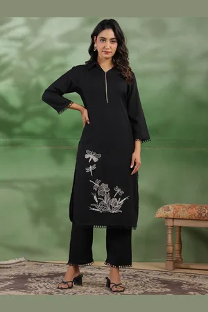 AUTUMN LANE Women Regular Pure Cotton Kurti with Palazzos