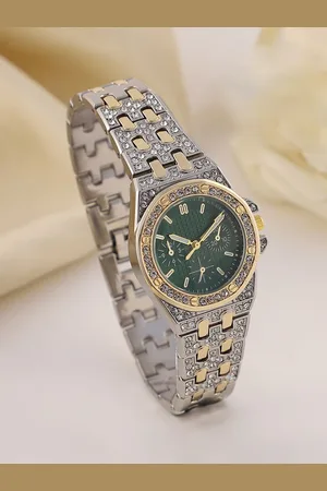Campus Sutra Women Embellished The Geneva H-Link Round Watch SS25_HSWC1342
