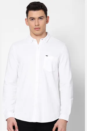 Lee Men White Slim Fit Cotton Casual Shirt
