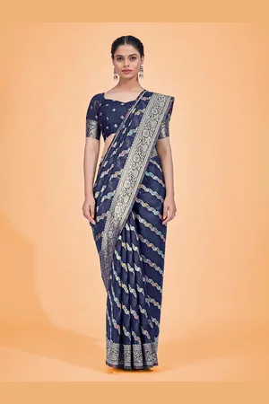 MONJOLIKA FASHION Ethnic Motifs Woven Design Zari Saree