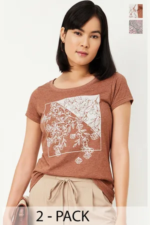 Max Collection Women Graphic Printed T-Shirt - Pack of 2