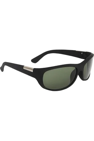 GARTH Unisex Green Lens & Black Sports Sunglasses with UV Protected Lens