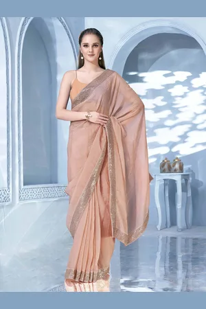 Tikhi Imli Sequinned Poly Crepe Saree