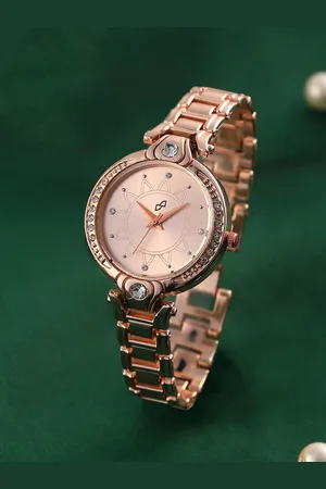 Campus Sutra Women The Sol Round Watch - Rose Gold