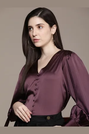 French Connection Bishop Sleeves Shirt Style Top