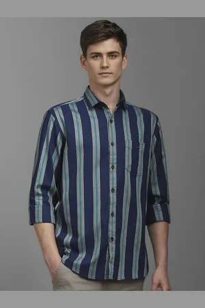 Louis Philippe Men Striped Opaque Cotton Casual Shirt
