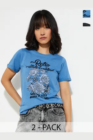 Max Collection URB_N Women Pack of 2 Graphic Printed T-shirt