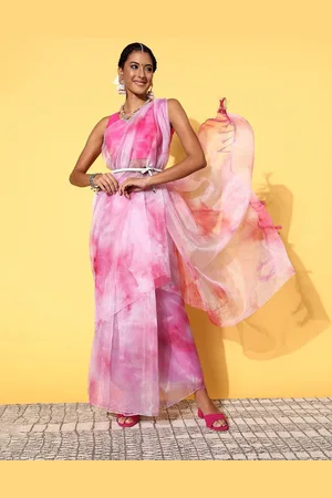 DIVASTRI Tie and Dye Organza Saree