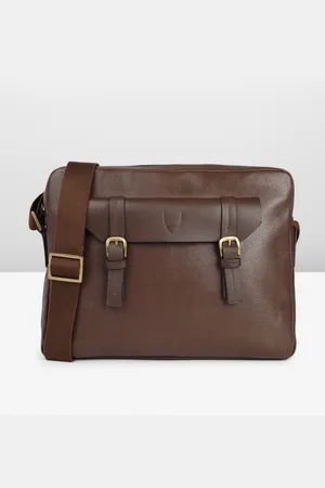 Hidesign Men Textured Leather Laptop Bag