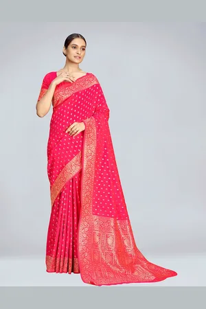 MONJOLIKA FASHION Woven Design Silk Blend Banarasi Saree