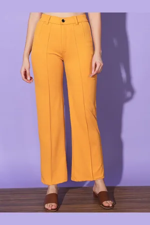 BuyNewTrend Women Comfort High-Rise Pleated Trousers