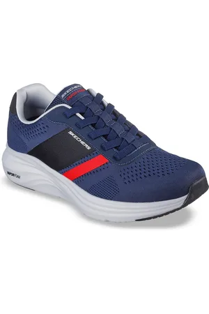 Skechers Men Colorblocked Round Toe Lace Ups Sneakers