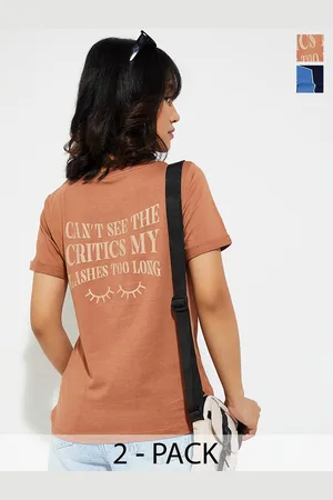 Max Collection URB_N Women Pack of 2 Assorted T-shirt