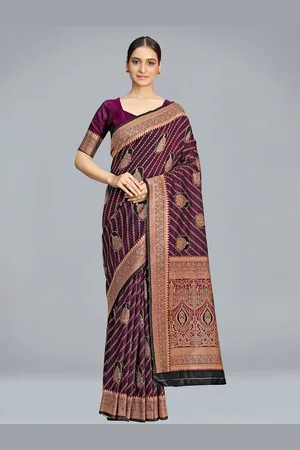 MONJOLIKA FASHION Ethnic Motif Woven Design Banarasi Saree