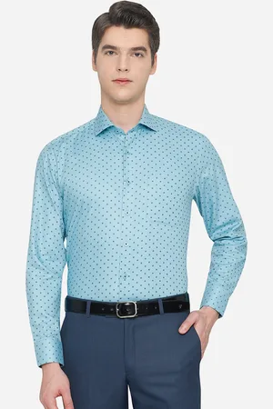 JADE BLUE Men Blue Printed Formal Shirt