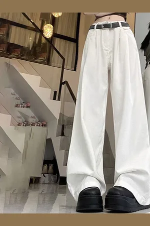 DressBerry Women Wide Leg High-Rise Light Fade Jeans