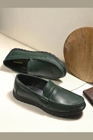 WOAKERS Men Colourblocked Leather Loafers