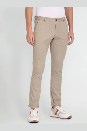 Arrow Men Slim Fit Low-Rise Chinos Trousers