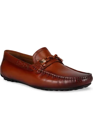 ROSSO BRUNELLO Men Round Toe Driving Shoes