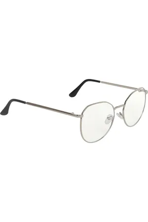 GARTH Unisex Clear Lens & Gunmetal-Toned Sunglasses with UV Protected Lens HEXA_NIK_GRT