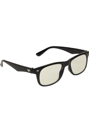 GARTH Unisex Clear Lens & Black Square Sunglasses with UV Protected Lens MODEL